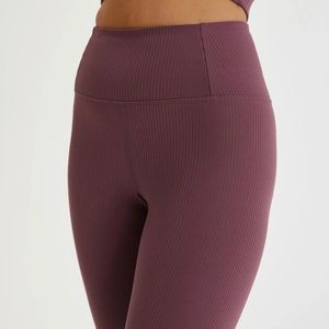 Girlfriend Collective Rib Hi-Rose Legging in Goji NWOT